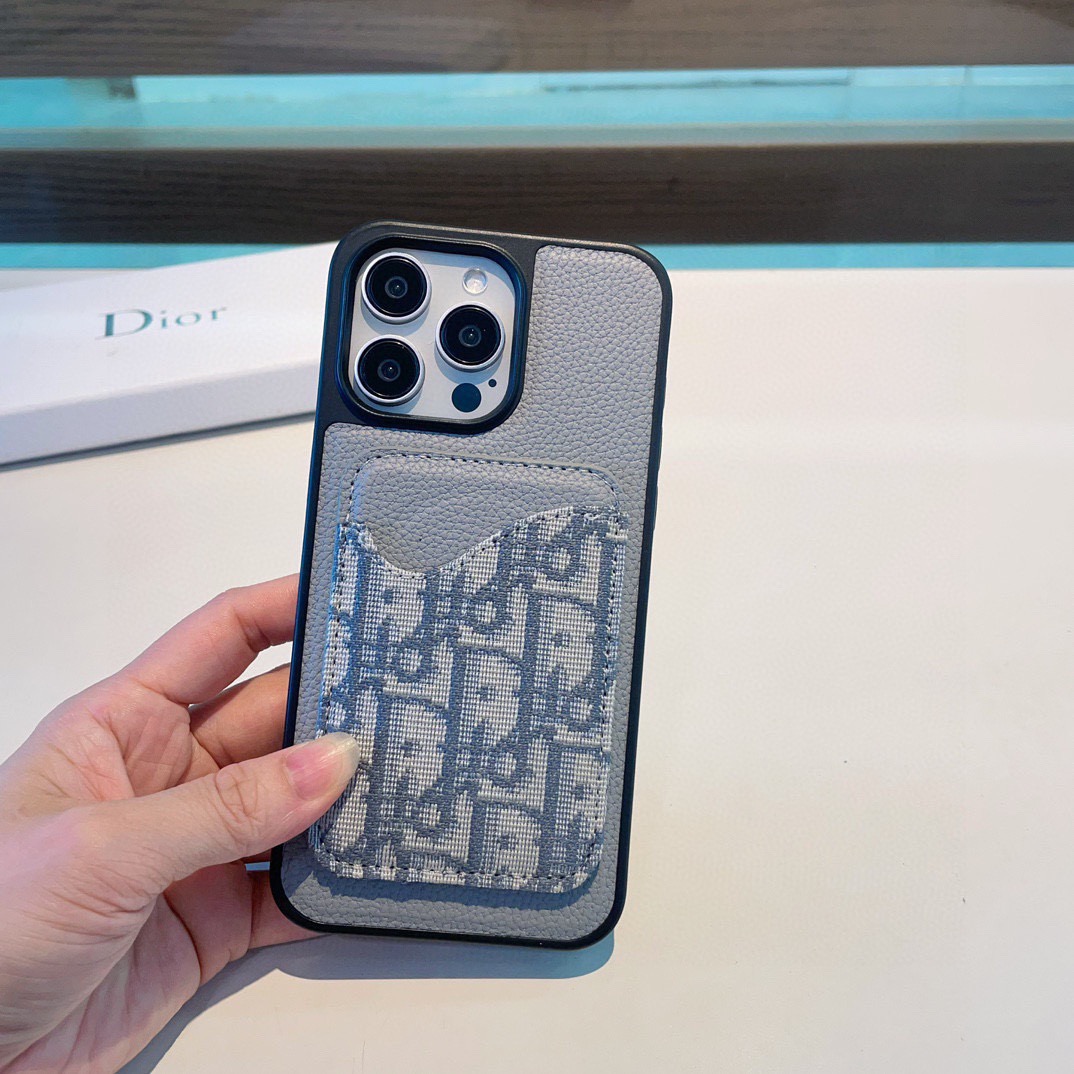 🔥Dior迪奥卡包手机壳 荔枝纹磁吸壳➕磁吸卡包型号：为了不出现报错型号，请打开本机查看手机设置显示的型