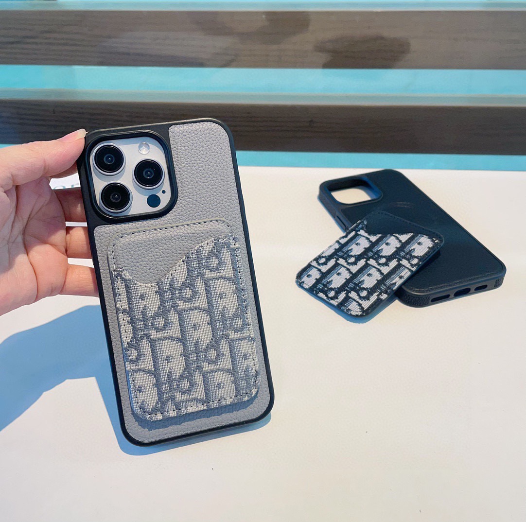 🔥Dior迪奥卡包手机壳 荔枝纹磁吸壳➕磁吸卡包型号：为了不出现报错型号，请打开本机查看手机设置显示的型