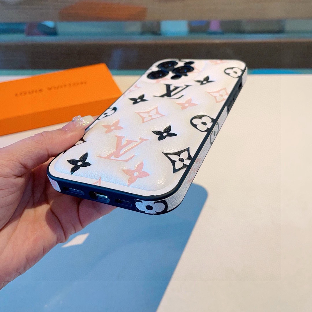 特批🉐️✨lv官网同款炫彩手机壳 气垫压印全包侧贴壳 气垫手感饱满舒适[强]型号：为了不出现报错型号，请