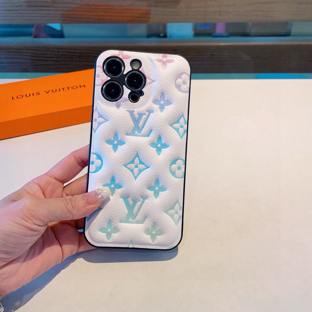 特批🉐️✨lv官网同款炫彩手机壳 气垫压印全包侧贴壳 气垫手感饱满舒适[强]型号：为了不出现报错型号，请