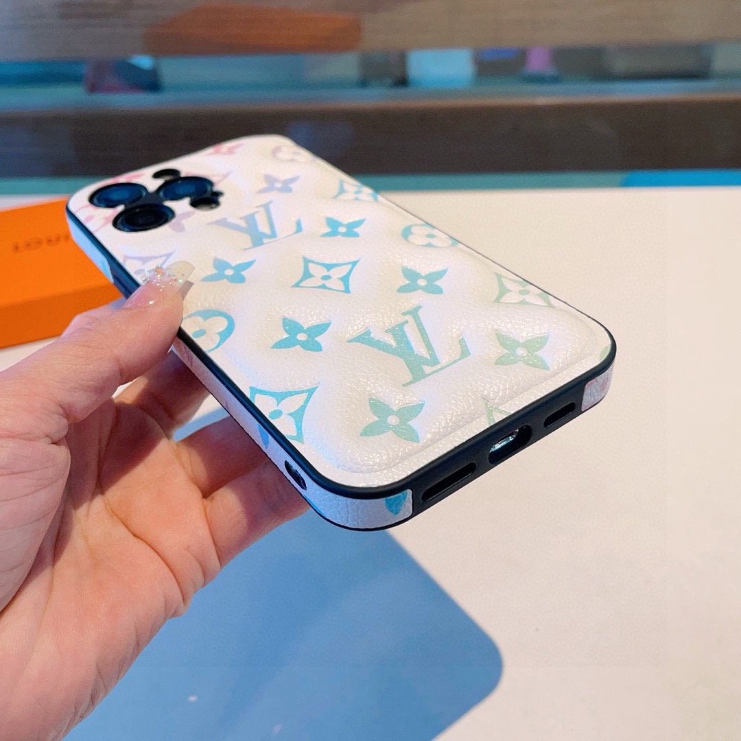 特批🉐️✨lv官网同款炫彩手机壳 气垫压印全包侧贴壳 气垫手感饱满舒适[强]型号：为了不出现报错型号，请