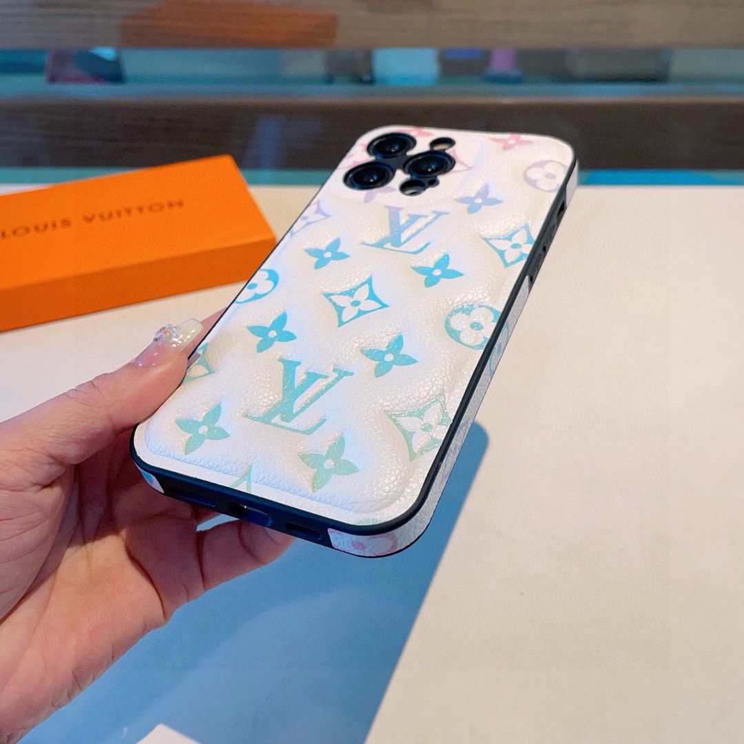 特批🉐️✨lv官网同款炫彩手机壳 气垫压印全包侧贴壳 气垫手感饱满舒适[强]型号：为了不出现报错型号，请