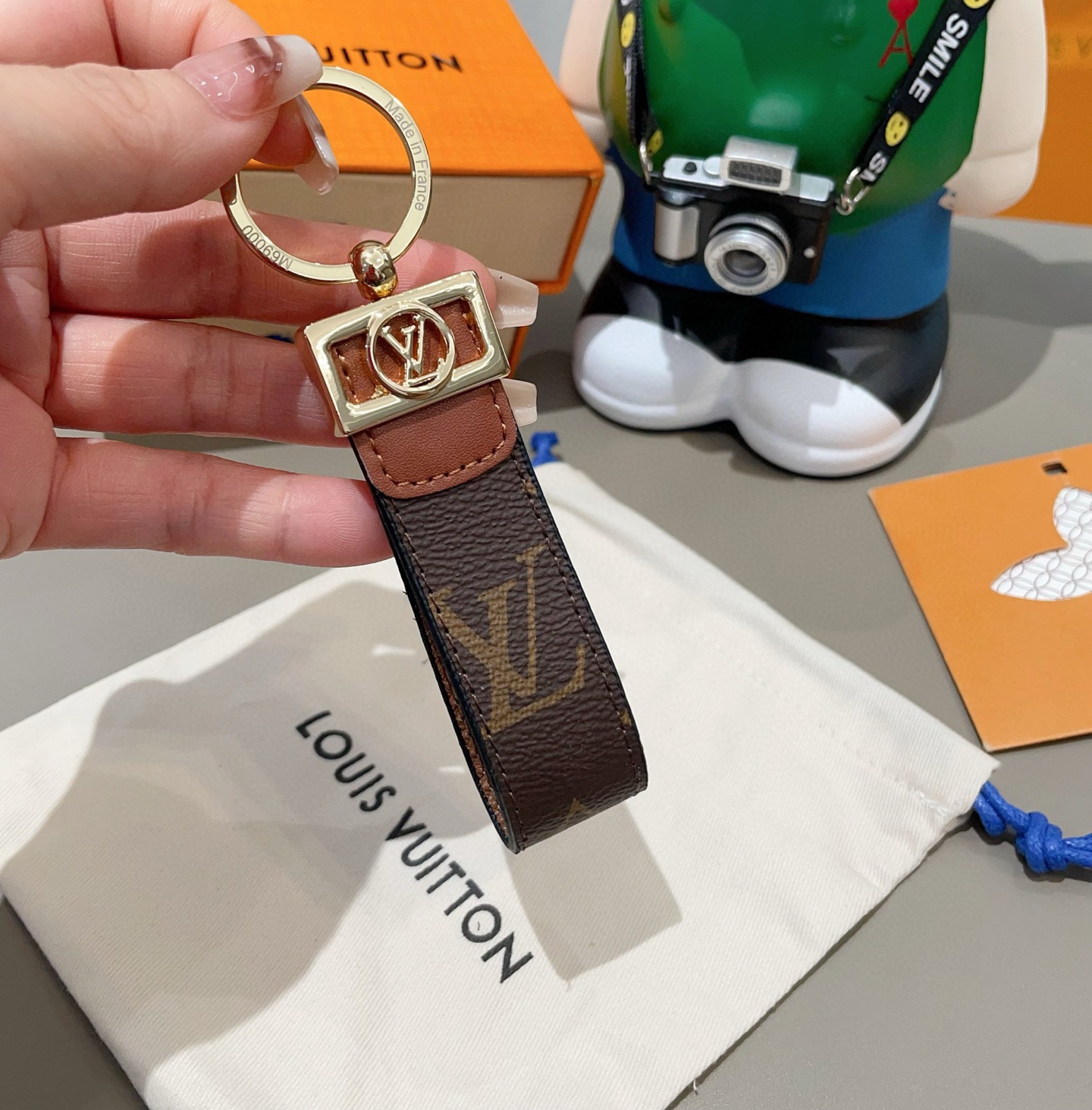 🔥爆款推荐 驴家达芙妮系列老花钥匙扣 车钥匙扣 DauPhine Dragonne 钥匙扣彰显金属匠艺与