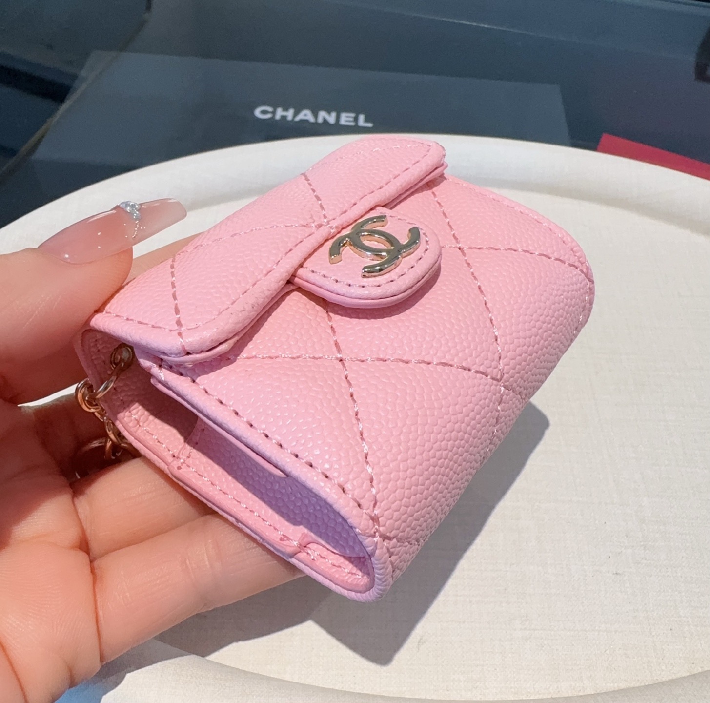 ❤️香奈儿CHANEL经典C3耳机包通用款💥官网1:1耳机包 时尚迷你包包，蓝牙耳机包，包包挂件！尺寸：