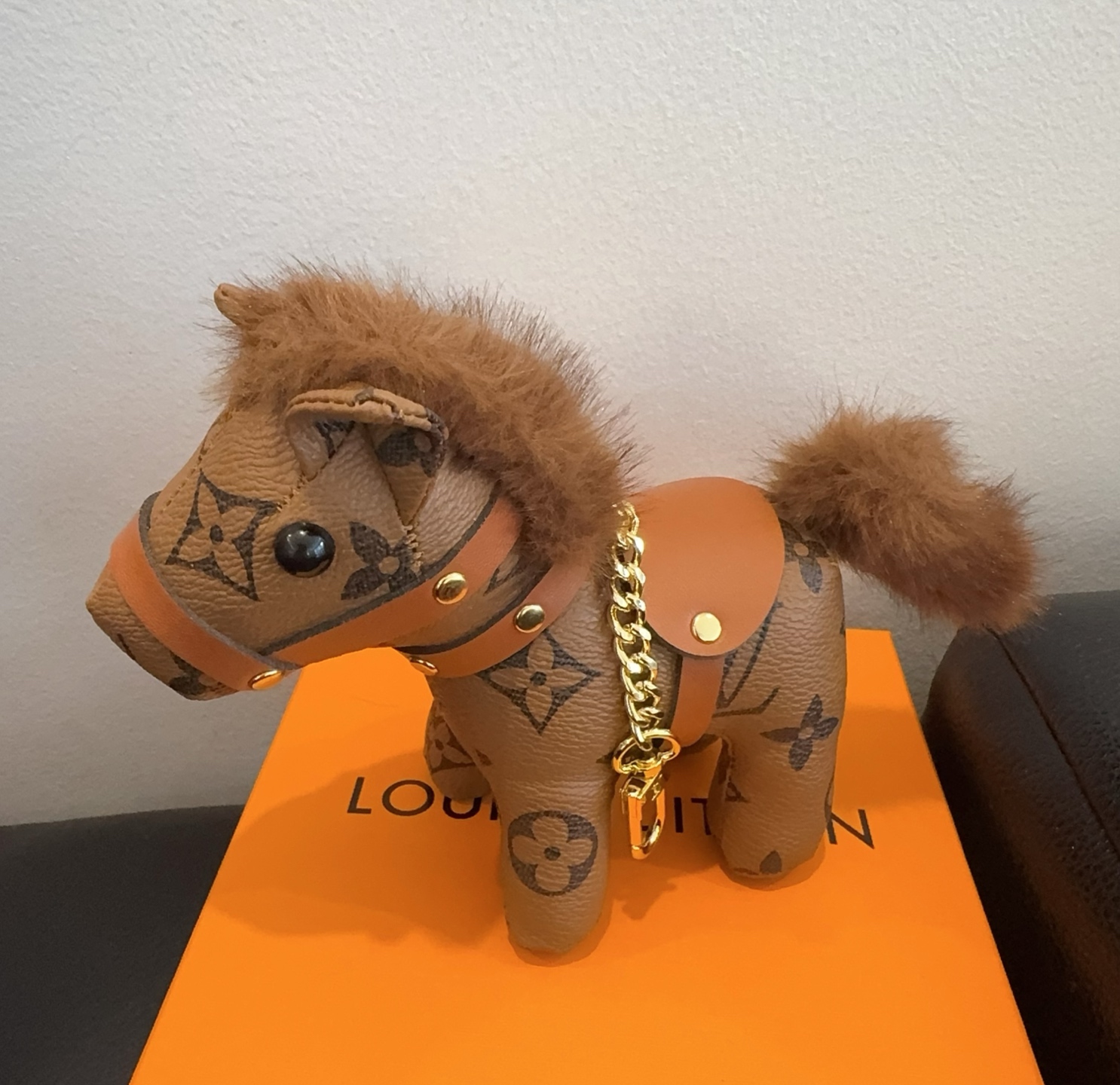 LV钥匙扣老花包包挂件 马上有钱小马🐎挂饰