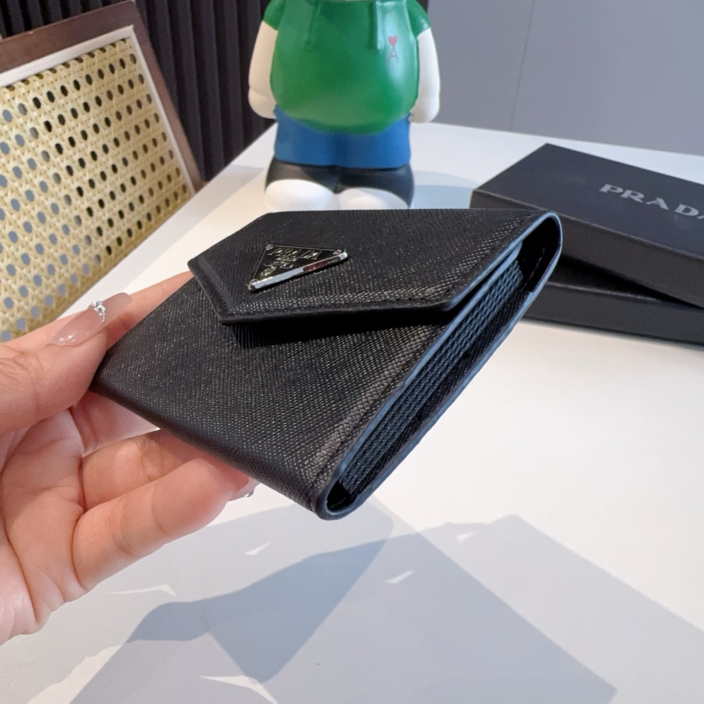 🔥Prada普拉达风琴包 卡包零钱包两用，超纤材质