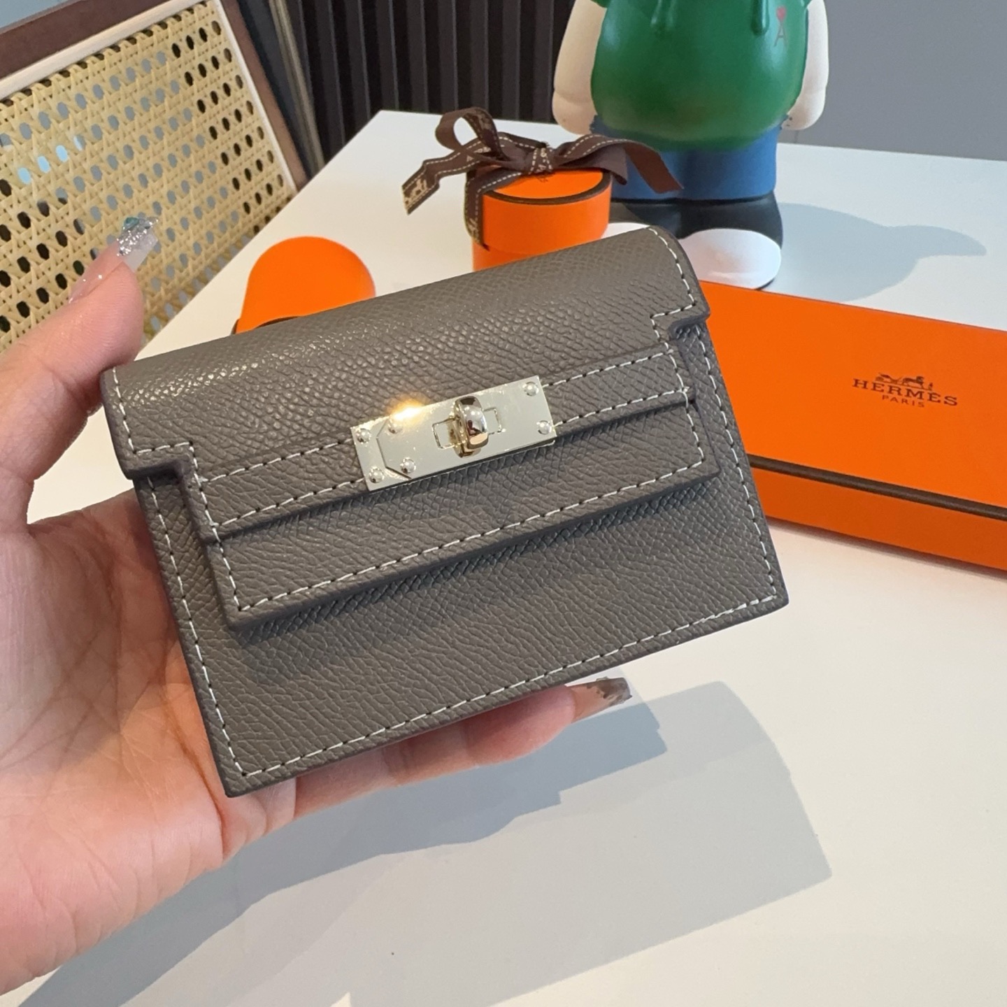 🔥爱马仕真皮卡包 零钱包 头层牛皮 典雅风琴式 11卡位 手感真的很赞❗️