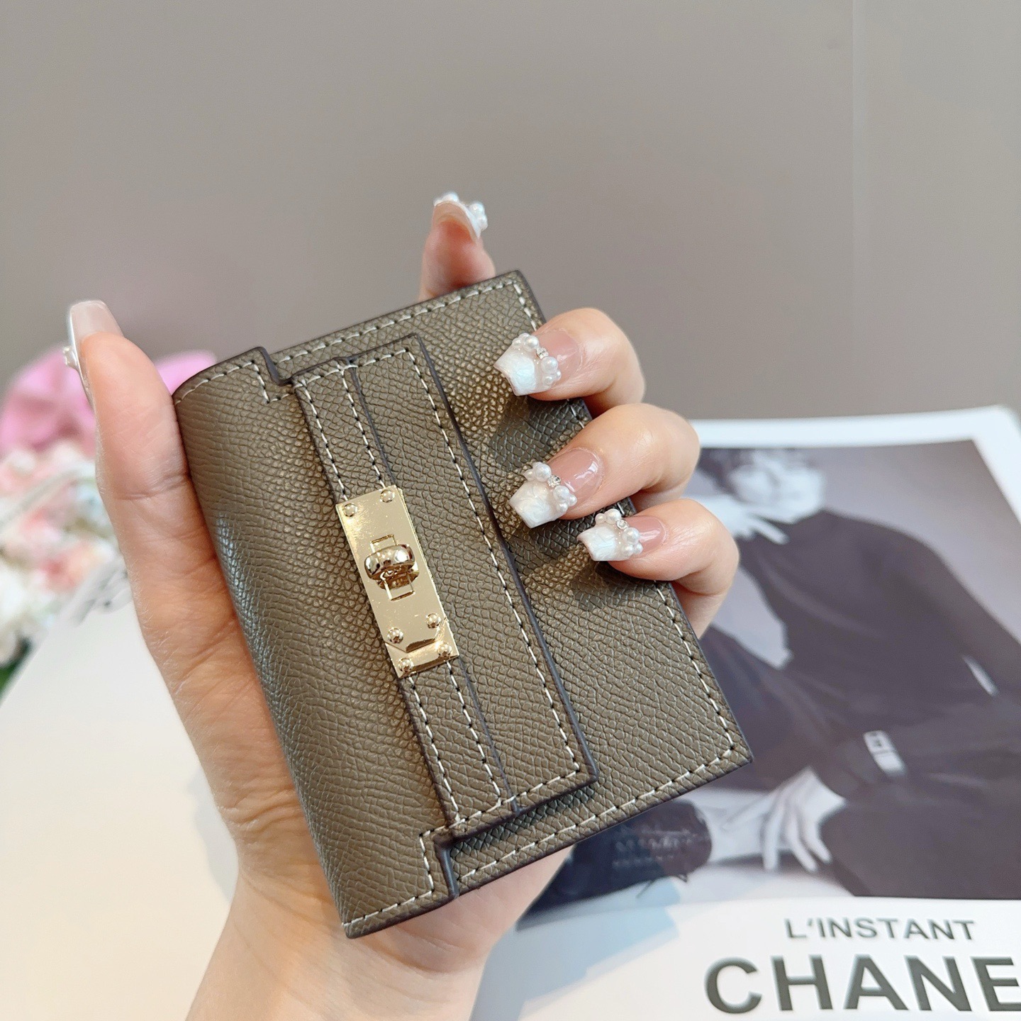 🔥爱马仕真皮卡包 零钱包 头层牛皮 典雅风琴式 11卡位 手感真的很赞❗️