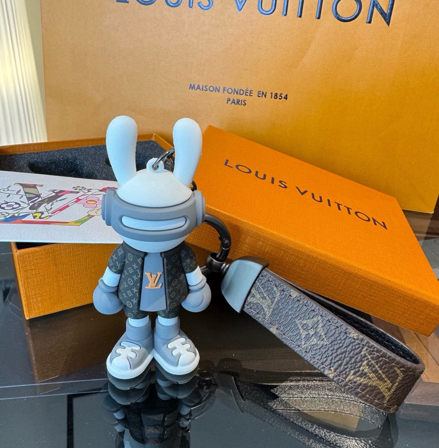 🔥LV兔子公仔钥匙扣 可拆卸当汽车摆件，网红爆款 高档装饰挂件 高版本出货 配包装