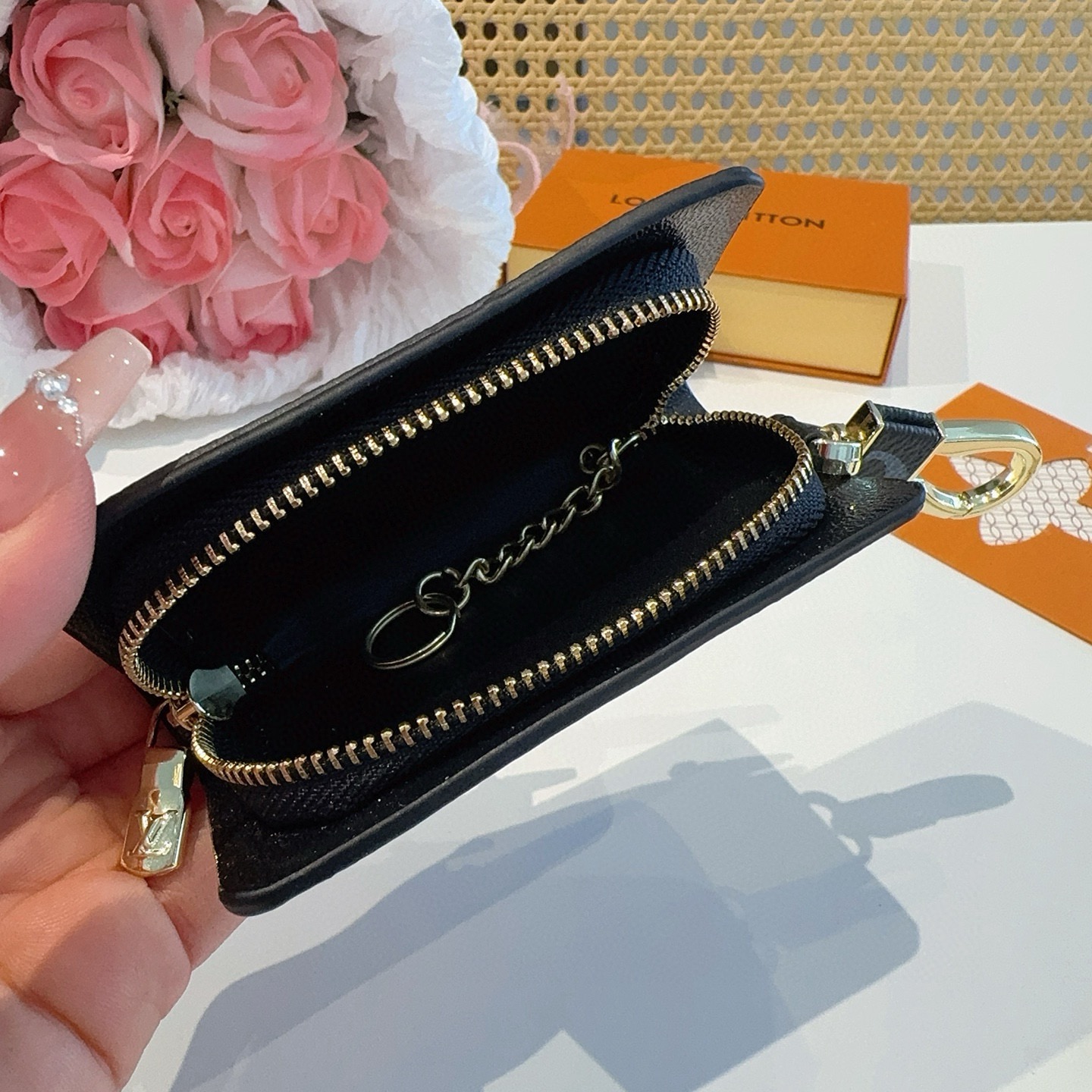 🔥LV经典老花钥匙包，车钥匙包 挂件配饰