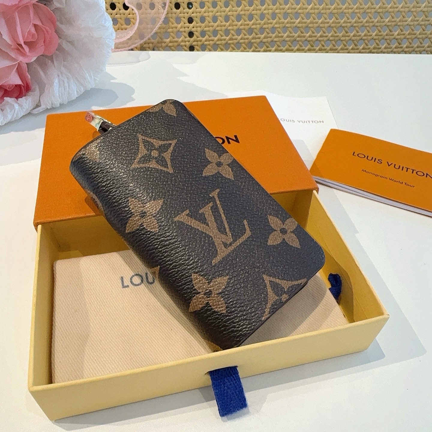 🔥LV经典老花钥匙包，车钥匙包 挂件配饰