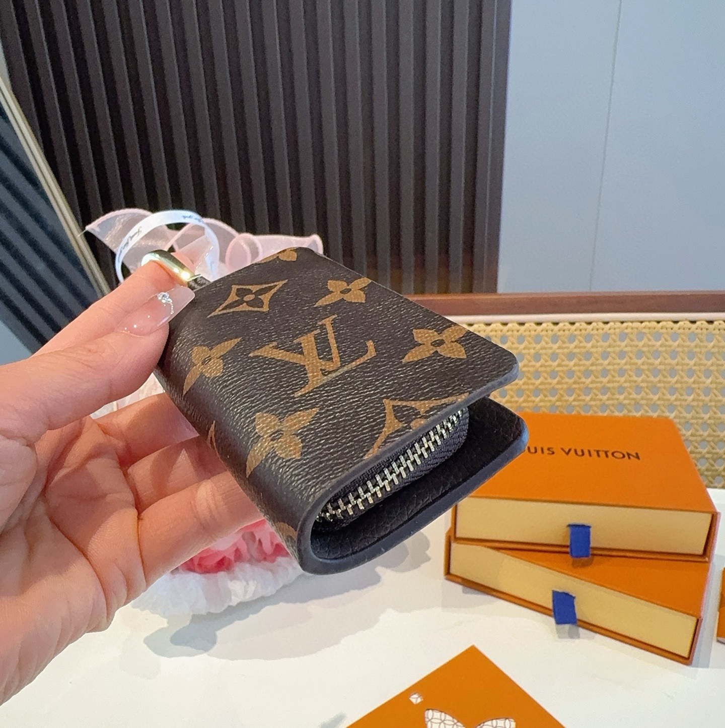 🔥LV经典老花钥匙包，车钥匙包 挂件配饰