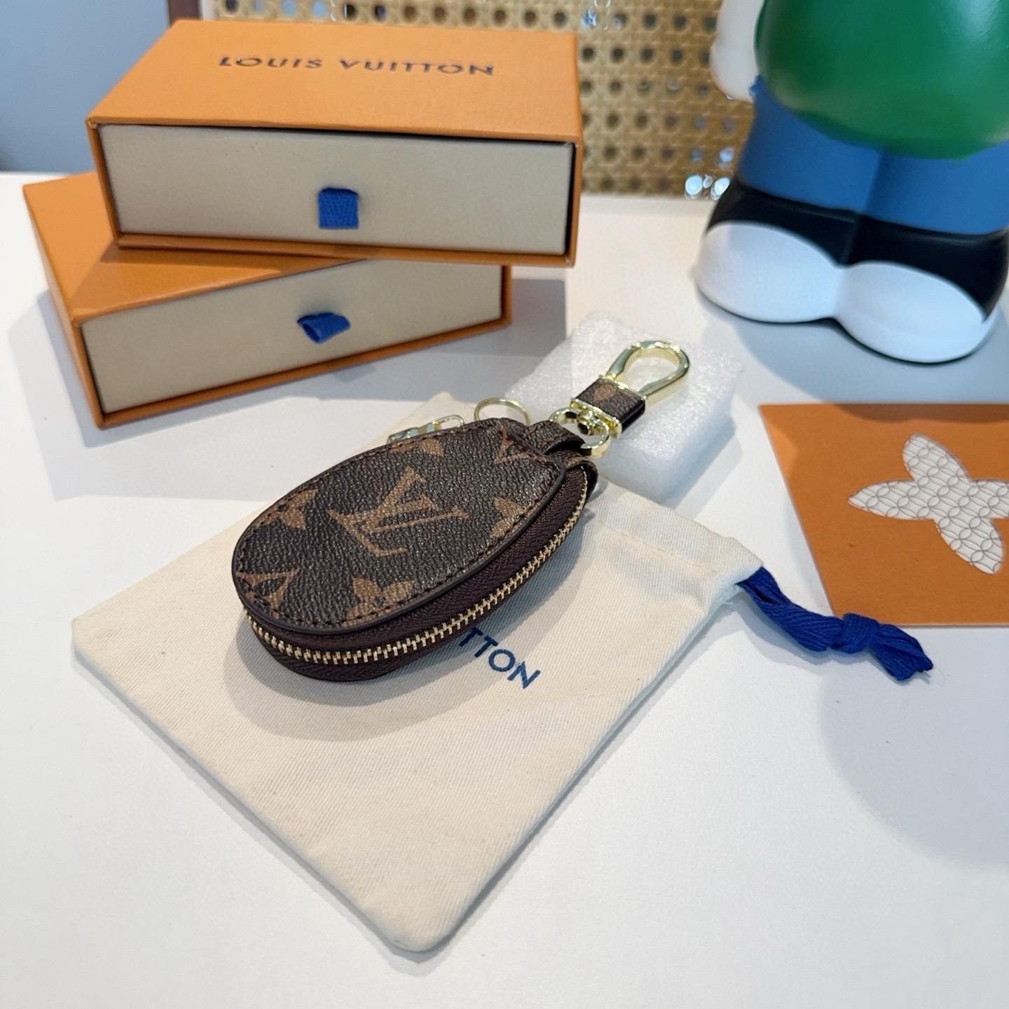 🔥LV经典老花钥匙包，车钥匙包 挂件配饰