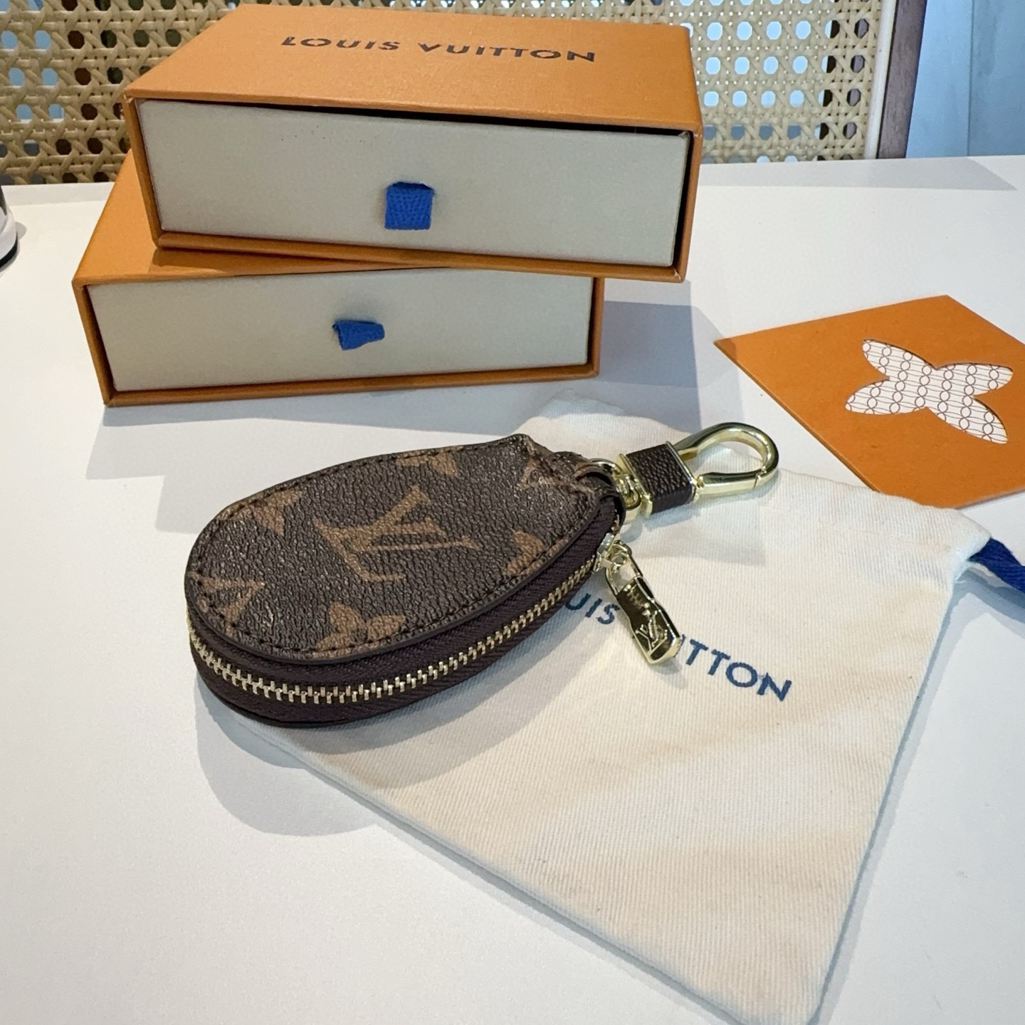 🔥LV经典老花钥匙包，车钥匙包 挂件配饰