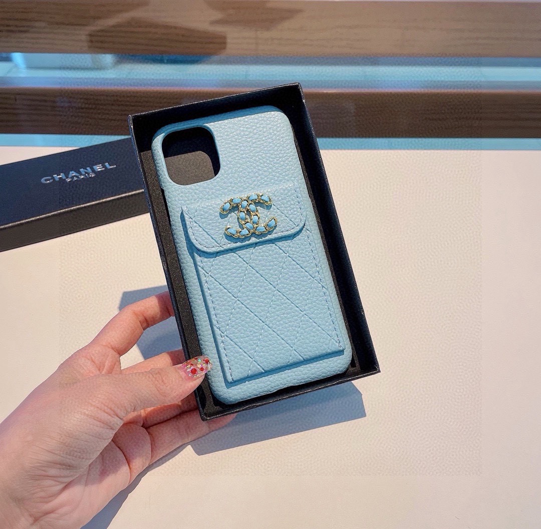 🔥新品上架～～～CHANEL香奈儿【荔枝纹卡包手机壳】独家原单💥进口皮料，高端品质 🎉 型号：为了不出现