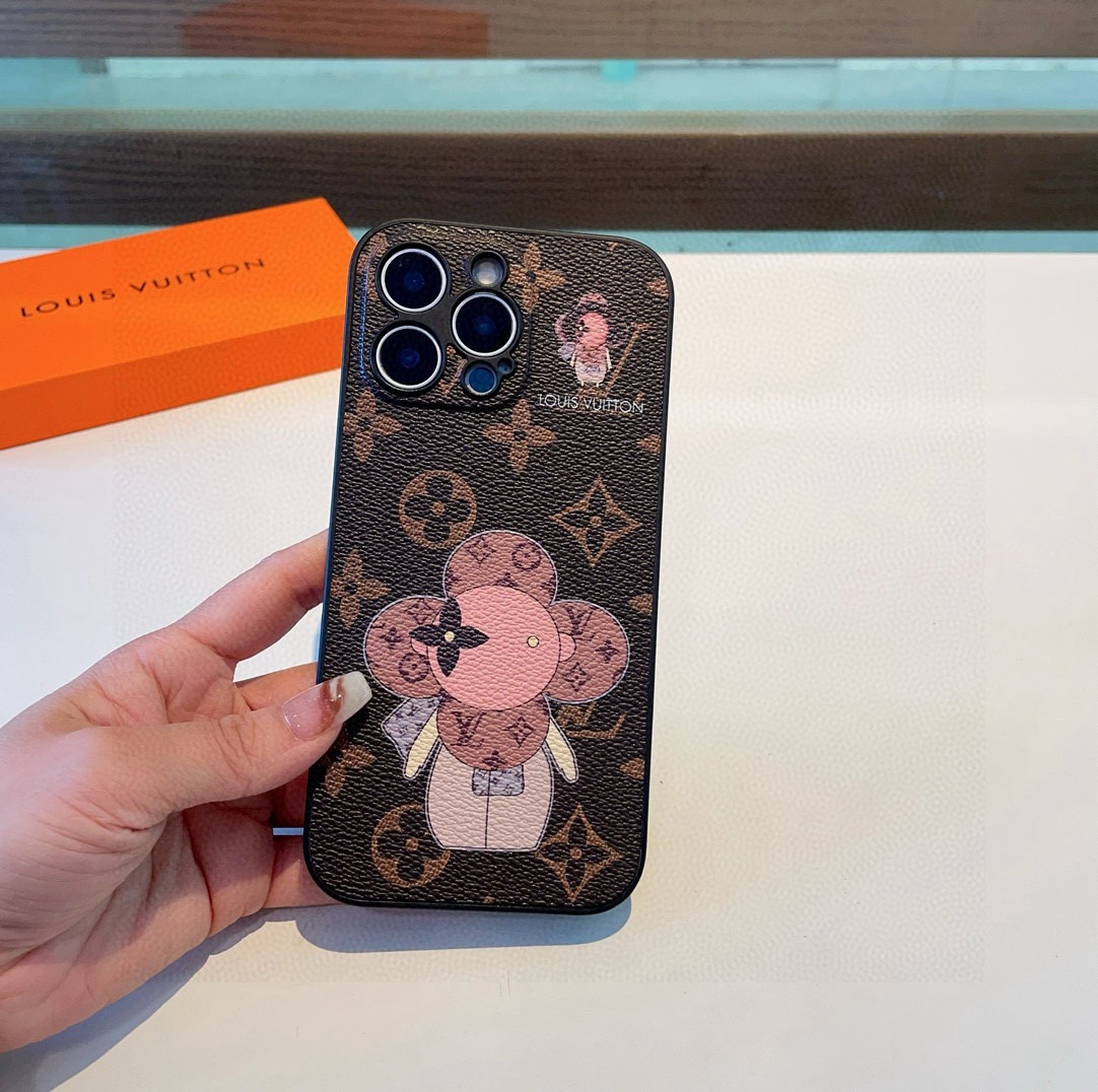 🔥Lv精孔全包手机壳 太阳花全包围边皮质手机壳型号：为了不出现报错型号，请打开本机查看手机设置显示的型号