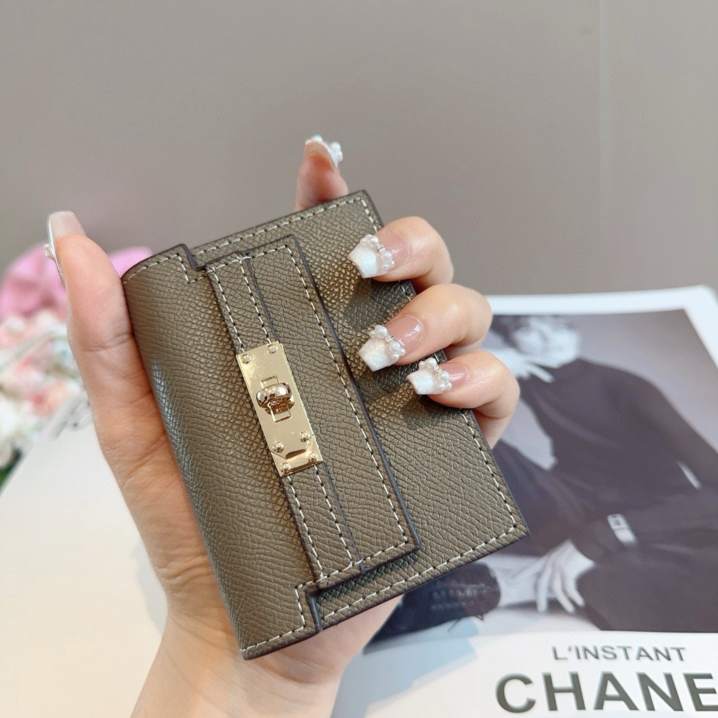 🔥爱马仕真皮卡包 零钱包 头层牛皮 典雅风琴式 11卡位 手感真的很赞❗️