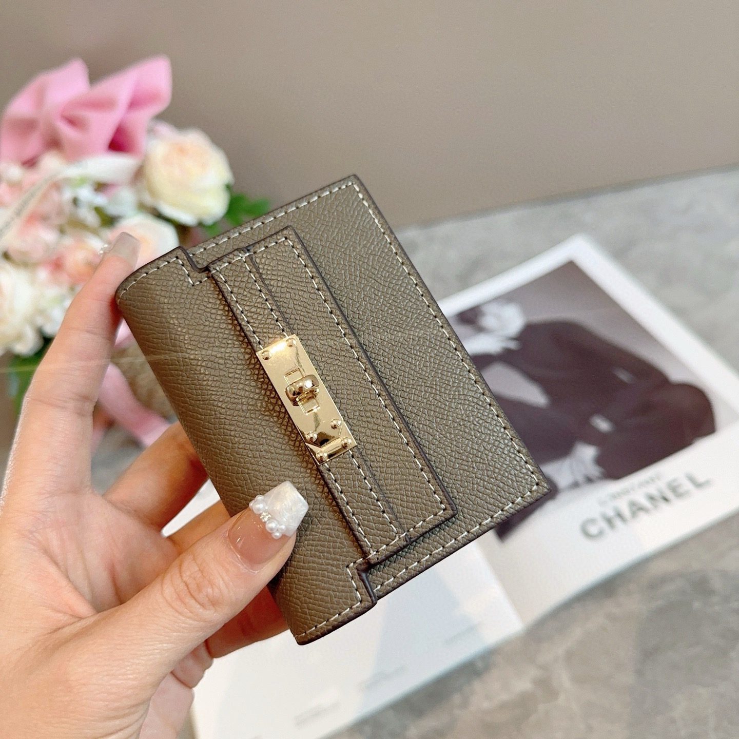 🔥爱马仕真皮卡包 零钱包 头层牛皮 典雅风琴式 11卡位 手感真的很赞❗️