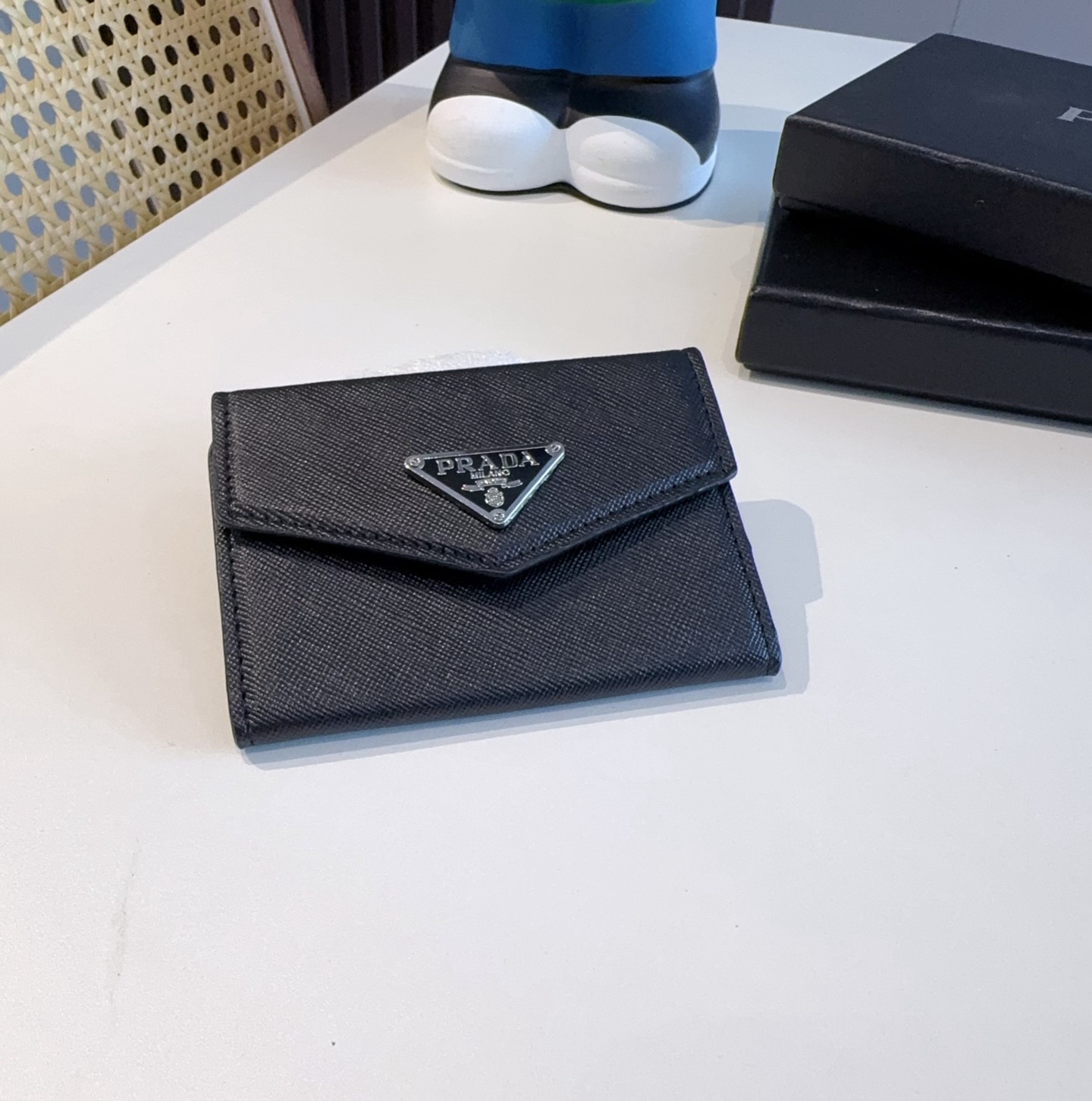 🔥Prada普拉达风琴包 卡包零钱包两用，超纤材质