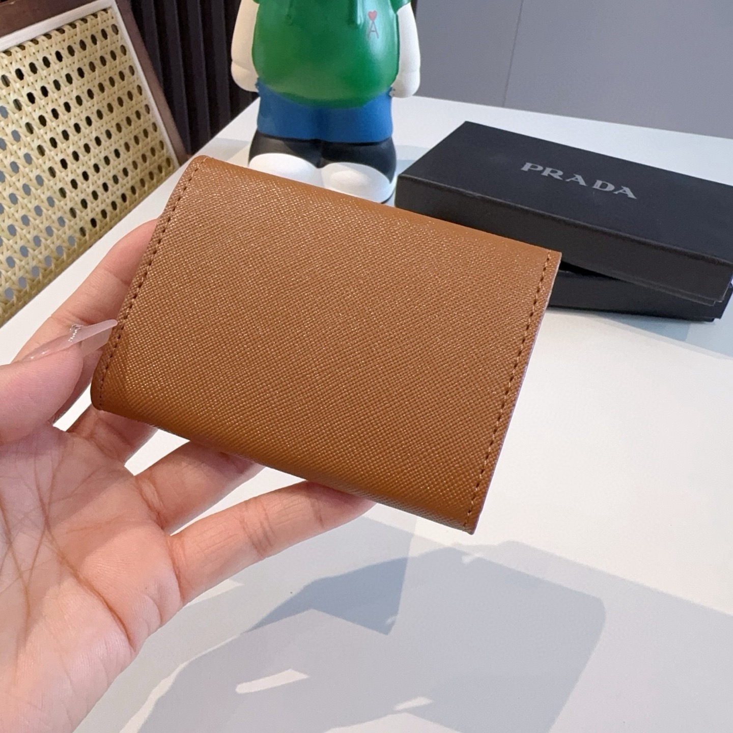 🔥Prada普拉达风琴包 卡包零钱包两用，超纤材质