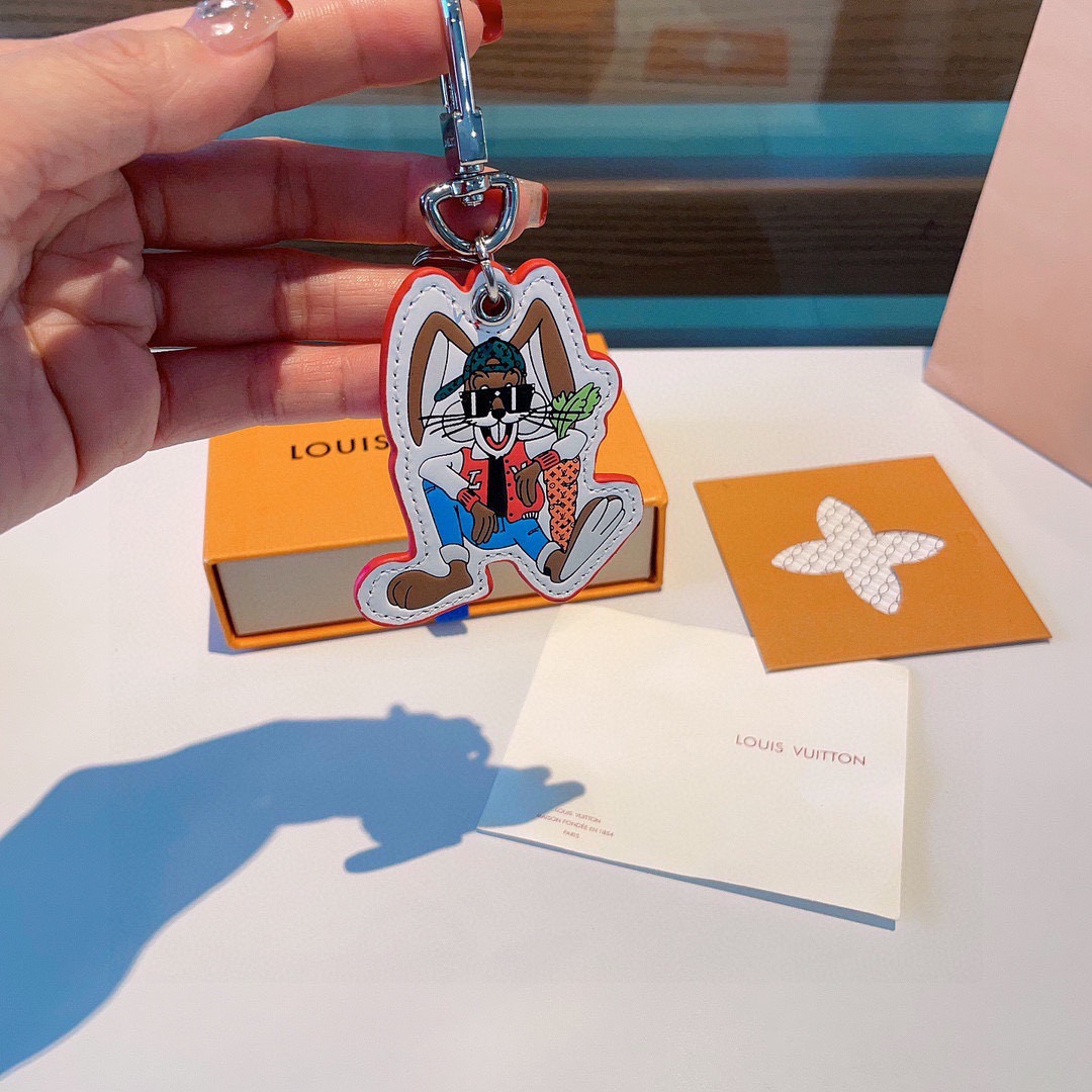 ❗兔年新品 🐰挂饰☀独家原单LOUIS VUITTON 新款 八哥兔🐰钥匙扣 包包挂件 ☀️顶级进口PU