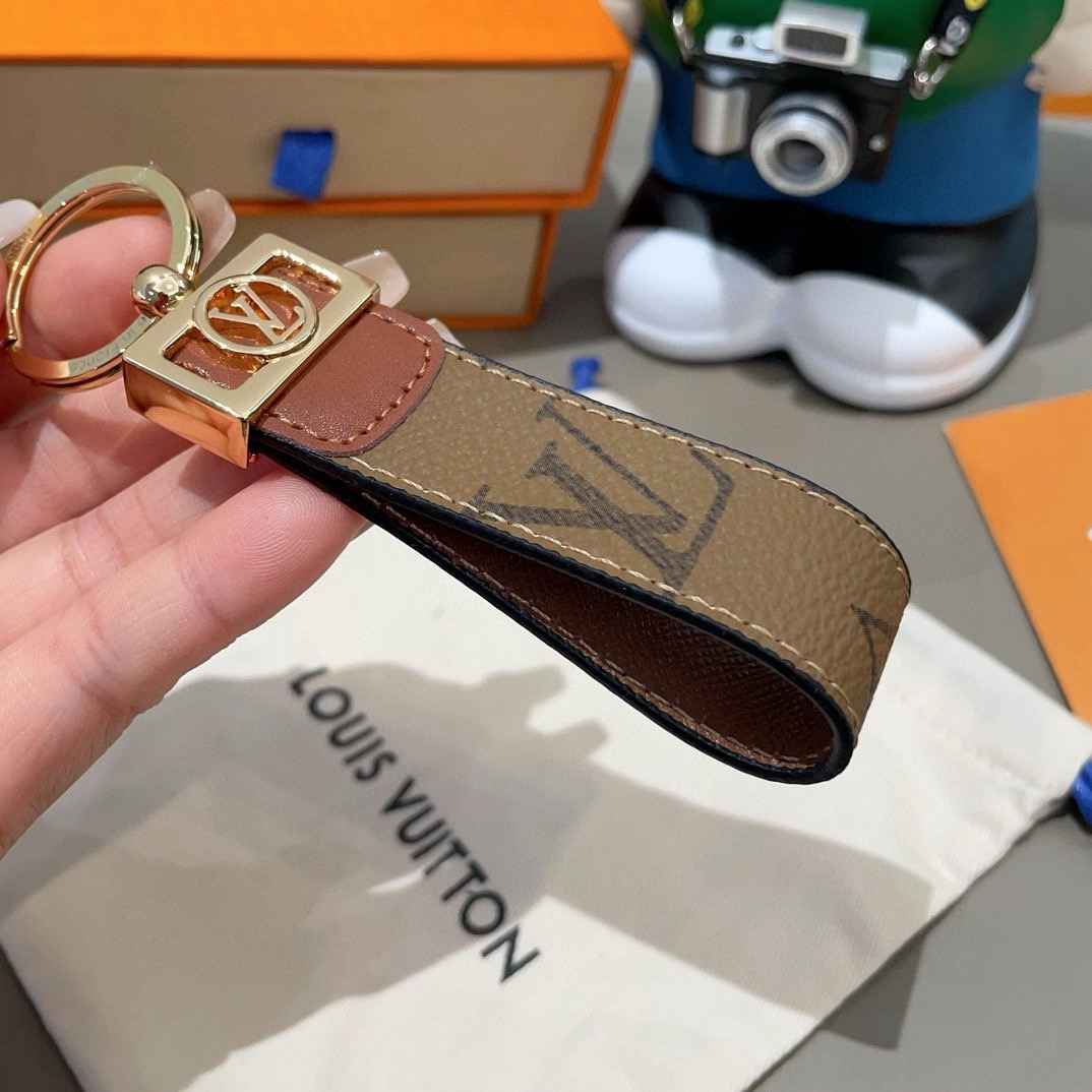 🔥爆款推荐 驴家达芙妮系列老花钥匙扣 车钥匙扣 DauPhine Dragonne 钥匙扣彰显金属匠艺与