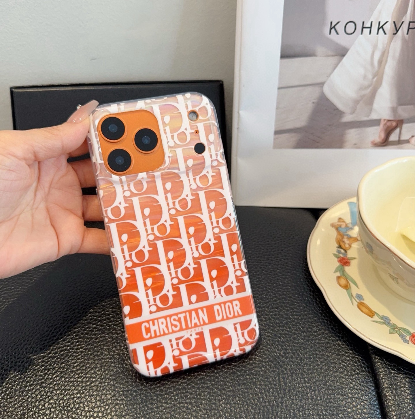 星宇橙系列 Dior手机壳型号：为了不出现报错型号，请打开本机查看手机设置显示的型号⚠️⚠️⚠️iPho