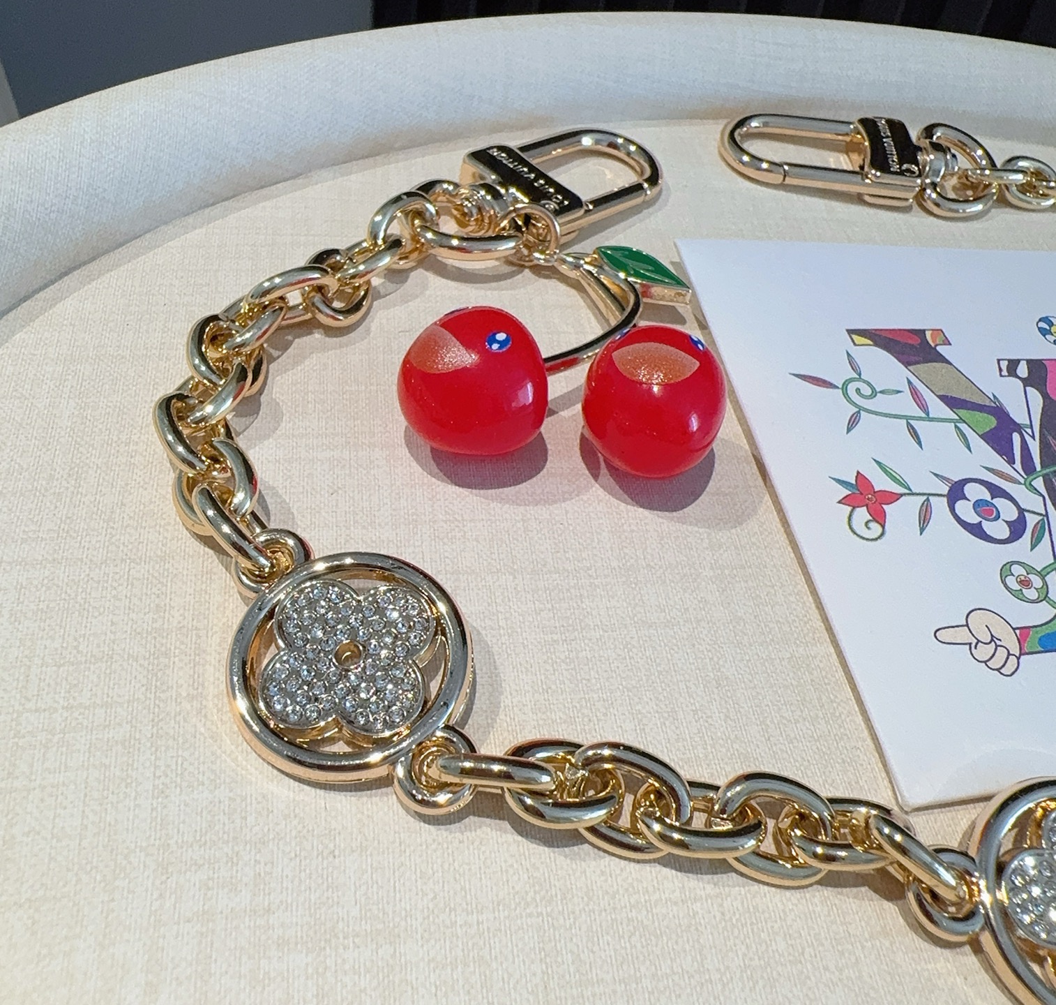LV X TM 樱桃🍒包挂包链原单货 Lv钥匙扣包饰包包挂件Louis Vuitton 路易威登 樱桃🍒