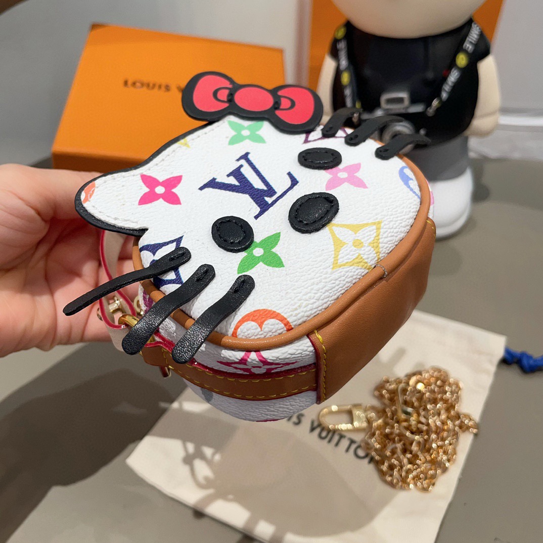 配链条LV迷你包Hello Kitty小猫斜挎包 萌宝穿搭必备Kitty 控绝对不能错过的包包挂件 适合