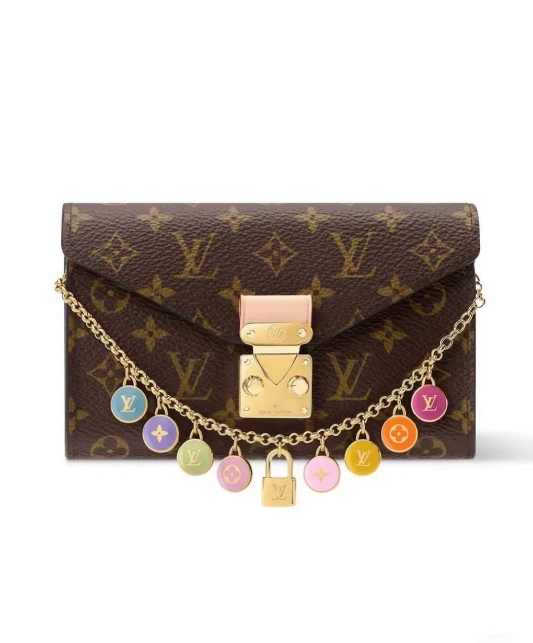 官网新款🔥LV包链 钥匙扣 路易威登珐琅彩色挂饰 包包链条精选莹亮金属 高雅奢华！