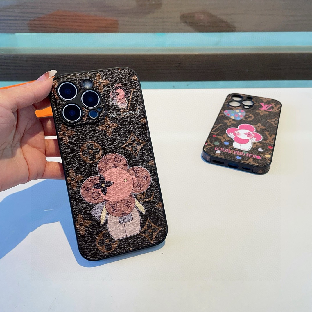 🔥Lv精孔全包手机壳 太阳花全包围边皮质手机壳型号：为了不出现报错型号，请打开本机查看手机设置显示的型号