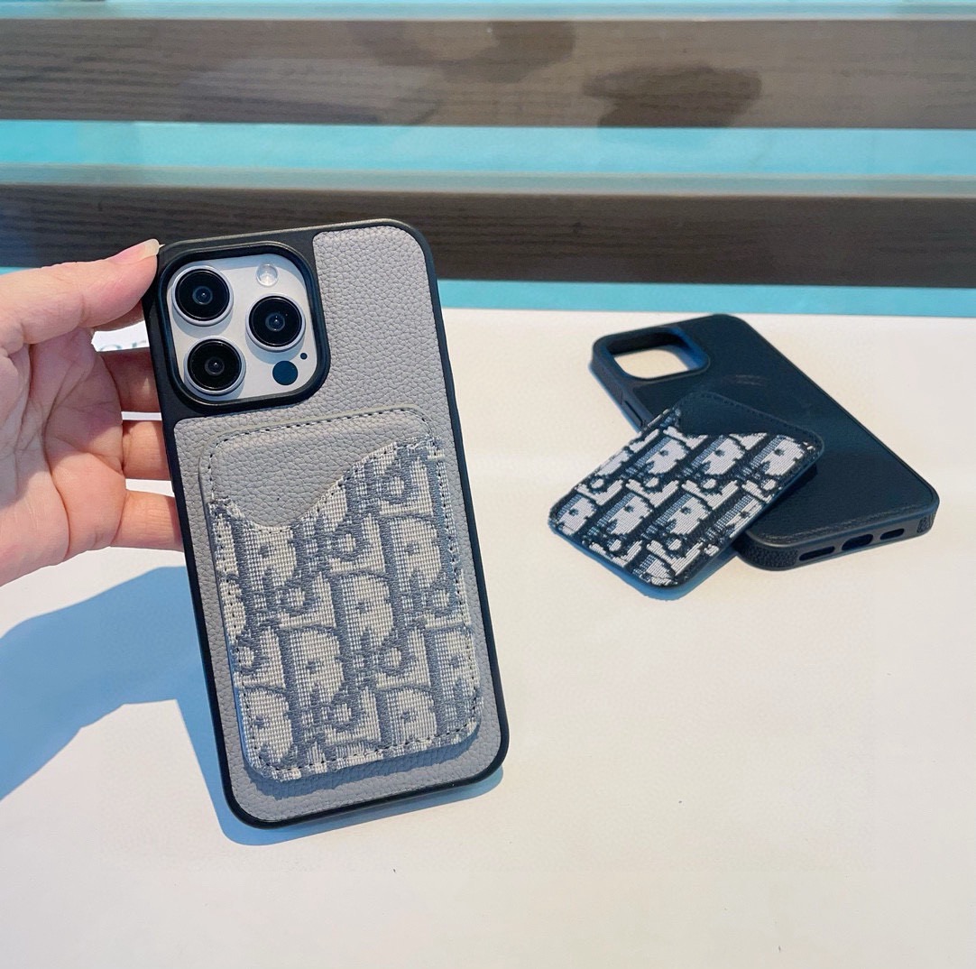 🔥Dior迪奥卡包手机壳 荔枝纹磁吸壳➕磁吸卡包型号：为了不出现报错型号，请打开本机查看手机设置显示的型