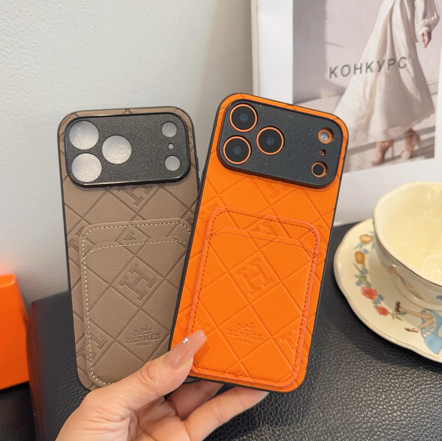 🔥新品上市💗HERMES爱马仕卡包手机壳型号：为了不出现报错型号，请打开本机查看手机设置显示的型号⚠️⚠