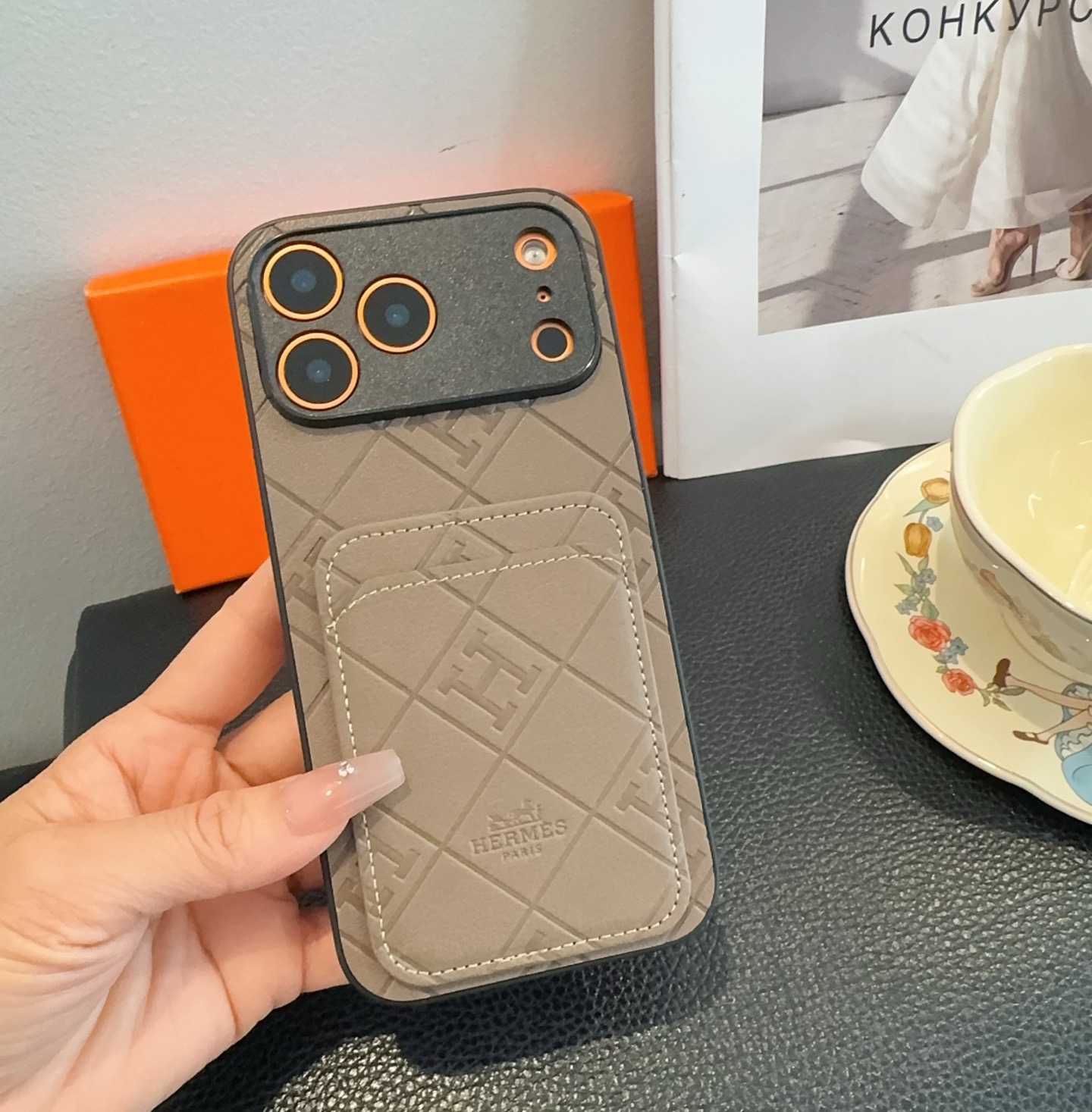 🔥新品上市💗HERMES爱马仕卡包手机壳型号：为了不出现报错型号，请打开本机查看手机设置显示的型号⚠️⚠