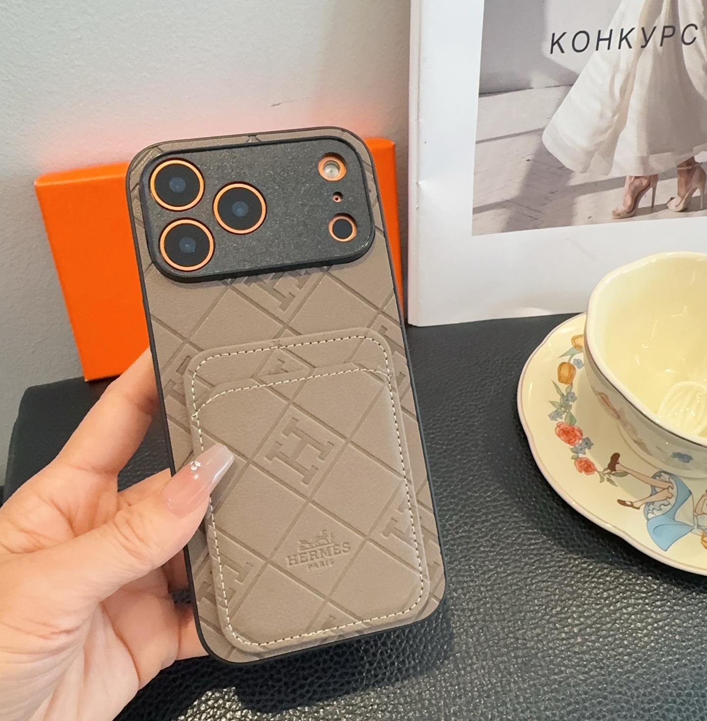 🔥新品上市💗HERMES爱马仕卡包手机壳型号：为了不出现报错型号，请打开本机查看手机设置显示的型号⚠️⚠