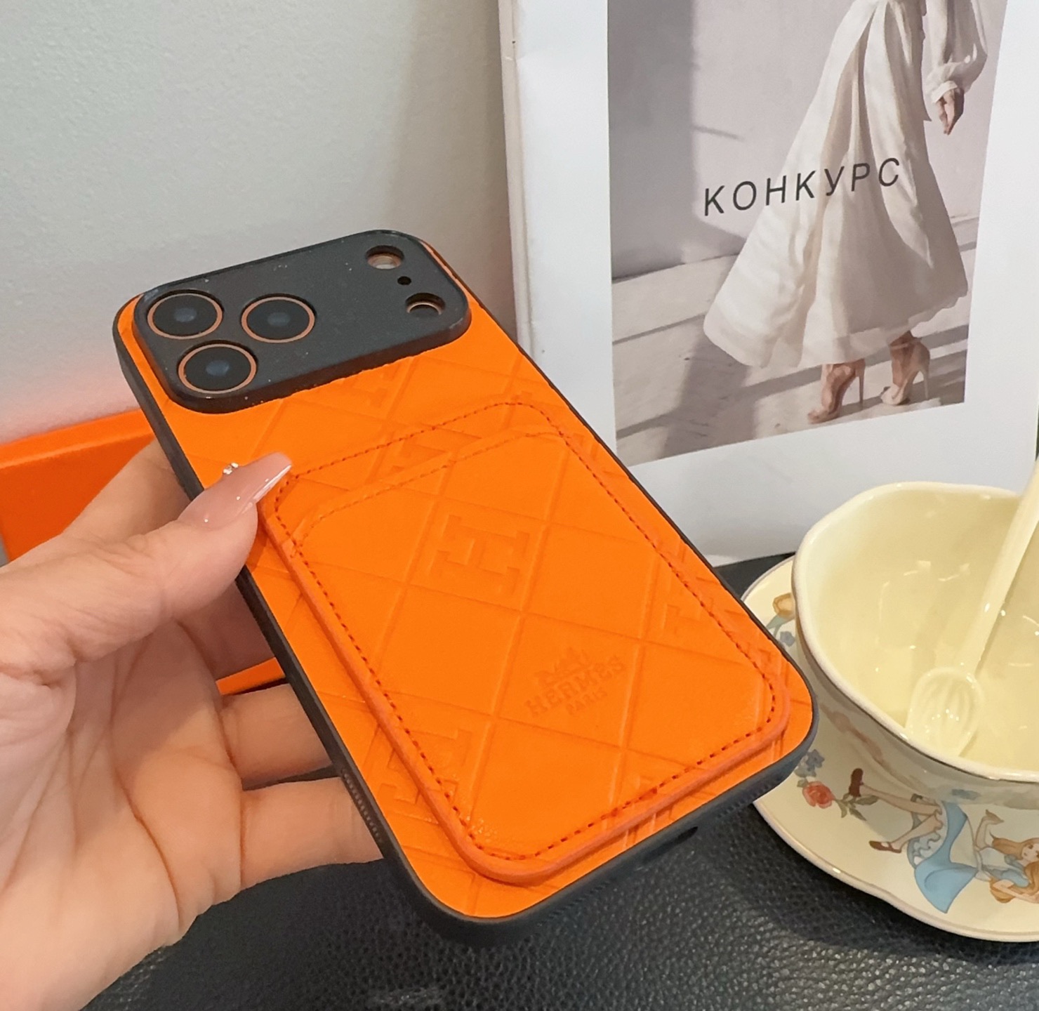 🔥新品上市💗HERMES爱马仕卡包手机壳型号：为了不出现报错型号，请打开本机查看手机设置显示的型号⚠️⚠