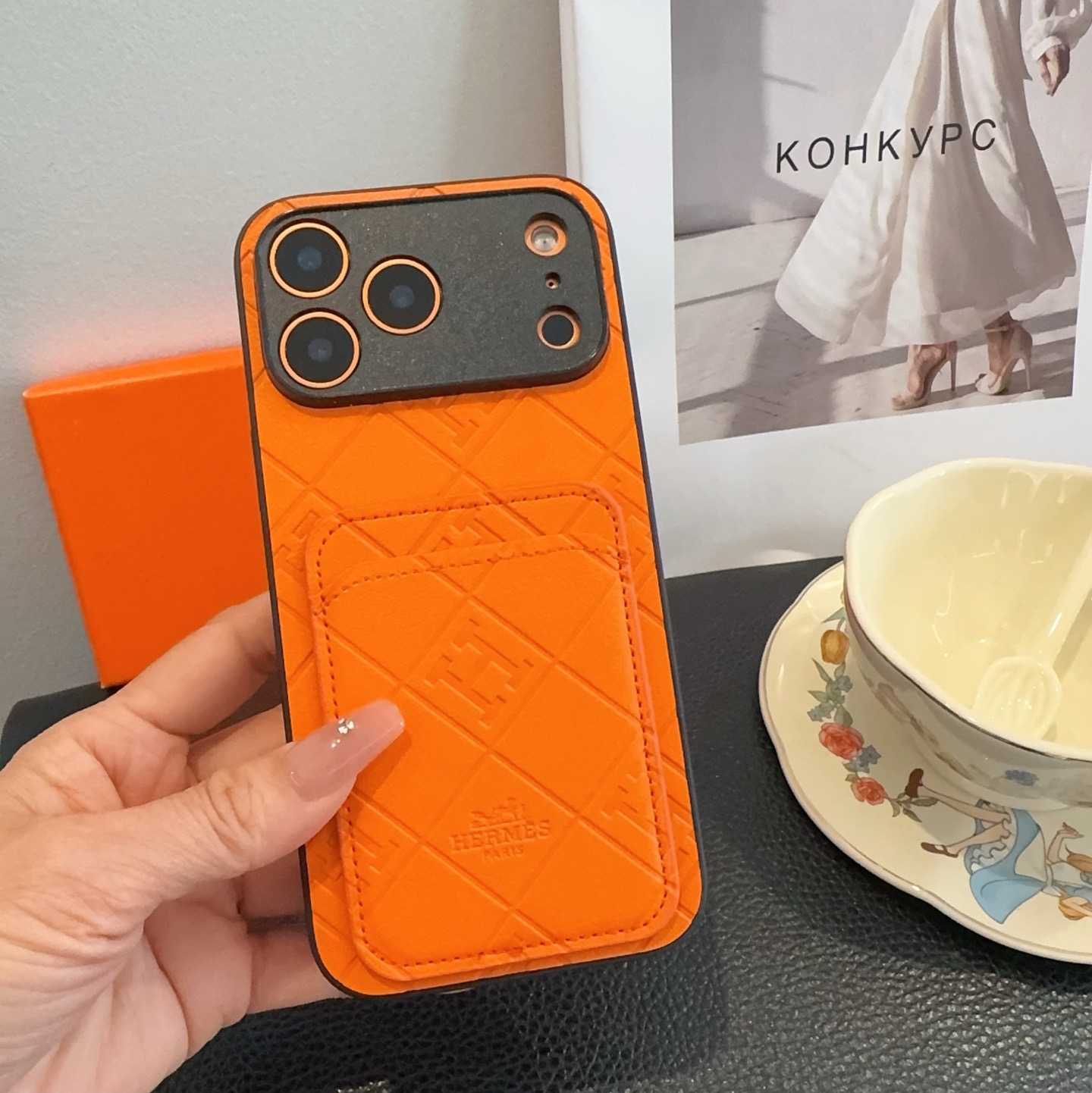 🔥新品上市💗HERMES爱马仕卡包手机壳型号：为了不出现报错型号，请打开本机查看手机设置显示的型号⚠️⚠