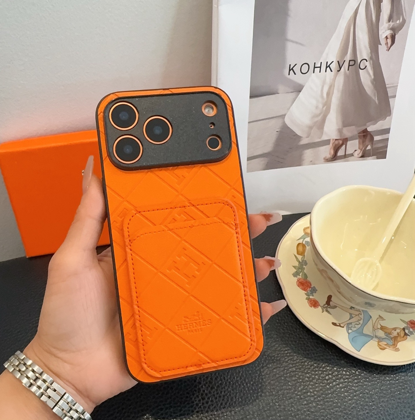 🔥新品上市💗HERMES爱马仕卡包手机壳型号：为了不出现报错型号，请打开本机查看手机设置显示的型号⚠️⚠