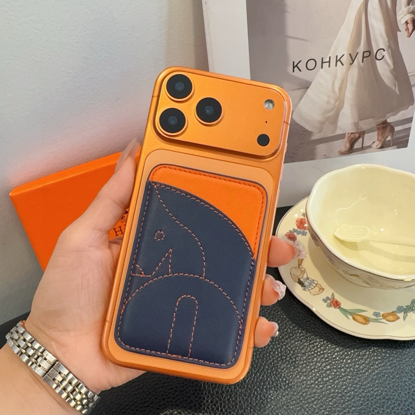 🔥爱马仕官网磁吸卡包 手机磁吸卡包顶级高品质[强]磁吸式卡夹，尺寸：长6.5*高9.5*宽0.5厘米