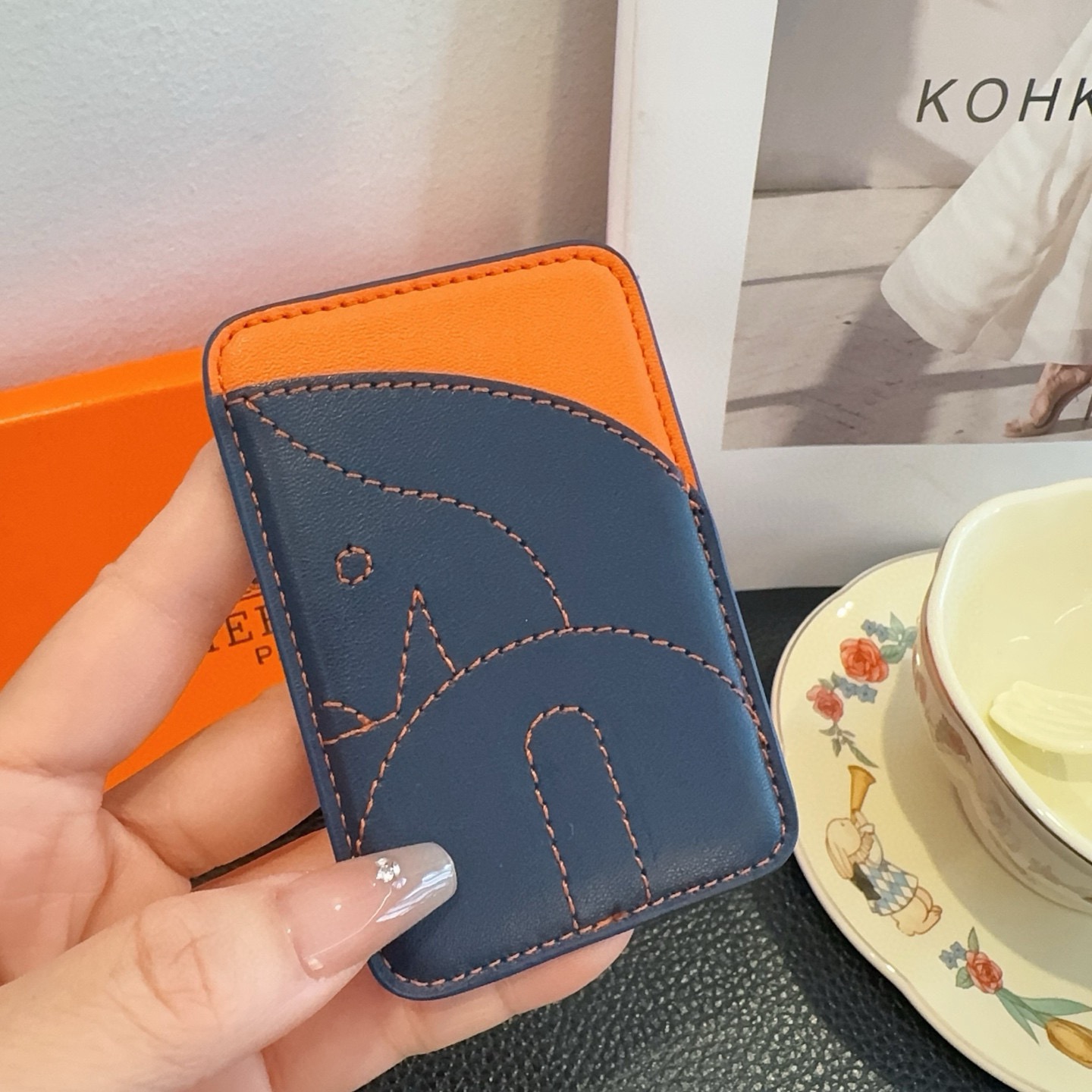 🔥爱马仕官网磁吸卡包 手机磁吸卡包顶级高品质[强]磁吸式卡夹，尺寸：长6.5*高9.5*宽0.5厘米