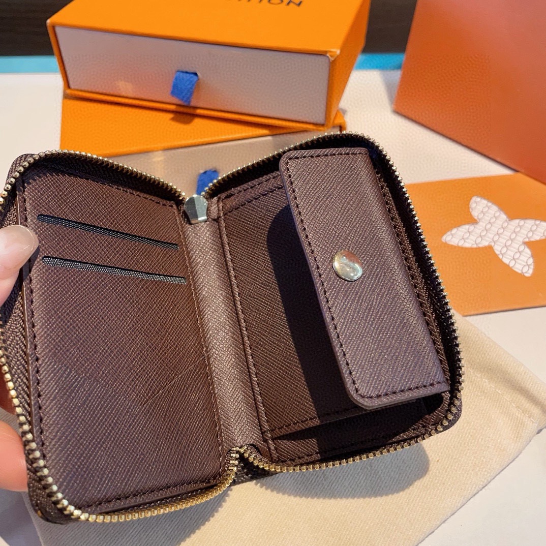 🔥LV老花卡包钥匙包，经典老花卡包零钱包两用，超纤材质