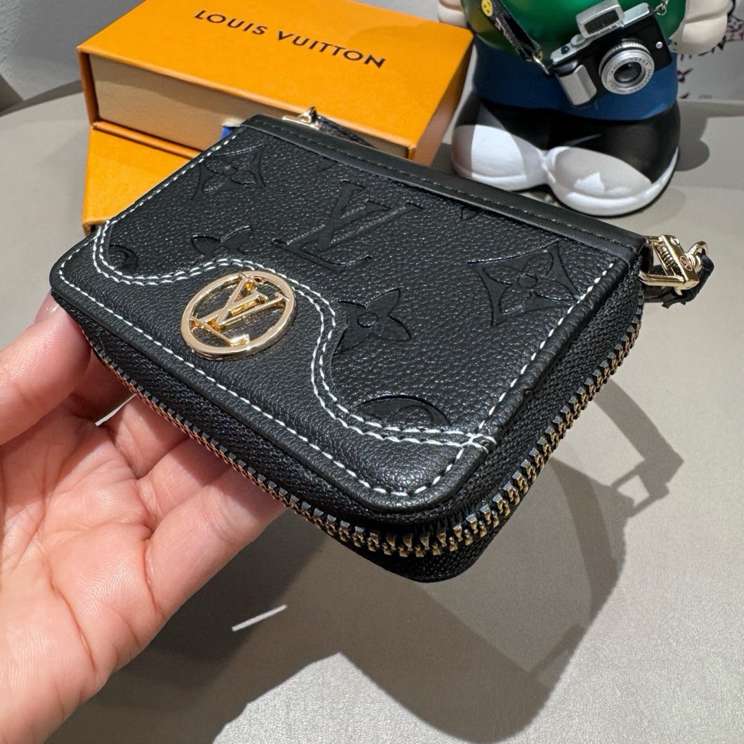 🔥Lv经典老花牛仔拼色卡包 零钱包 👛耳机🎧包 ✨可装口红💄等Mini小拎包，可挎可拿 可挂腰带上 小巧