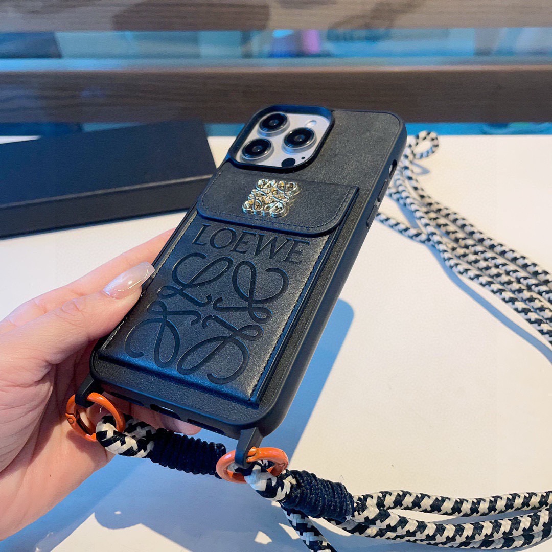 💃罗意威斜挎手机壳卡包壳 斜挎绳子可拆卸 ⚠️logo五金是金色的型号：为了不出现报错型号，请打开本机查