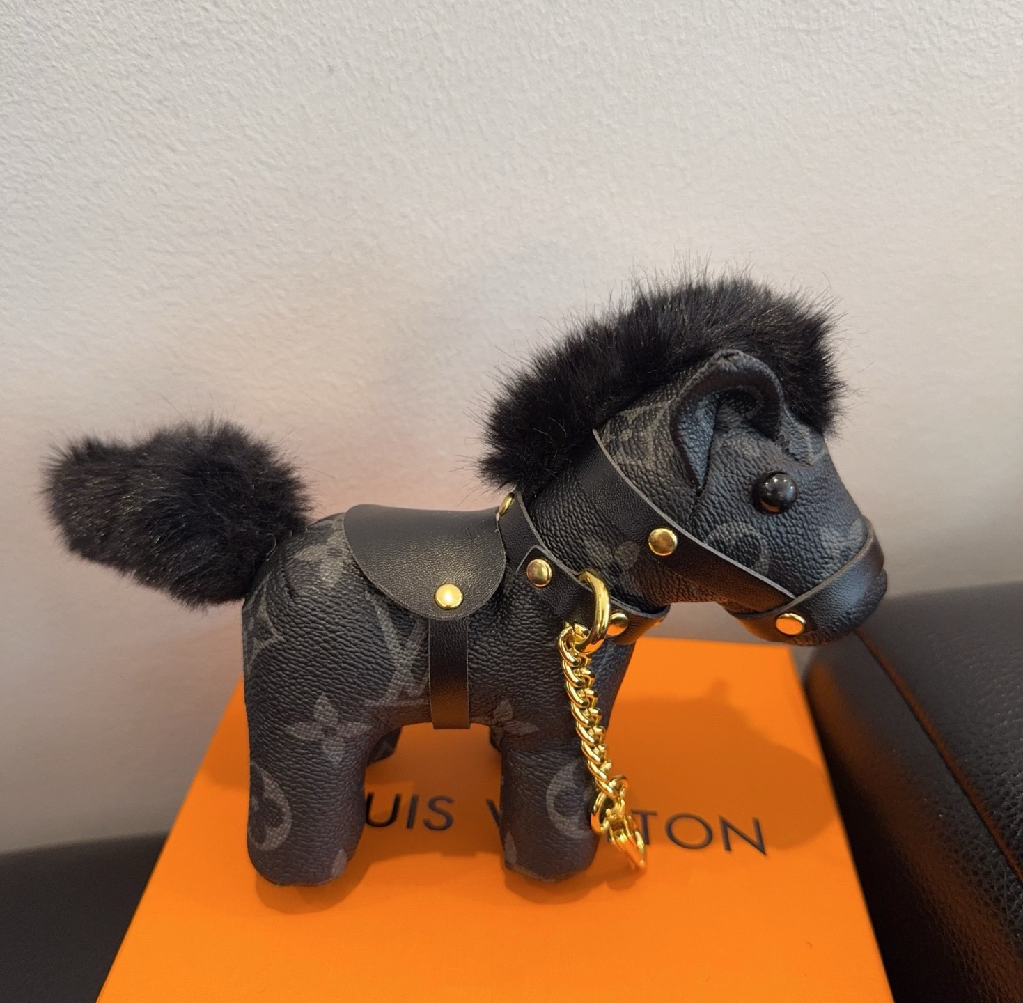 LV钥匙扣老花包包挂件 马上有钱小马🐎挂饰