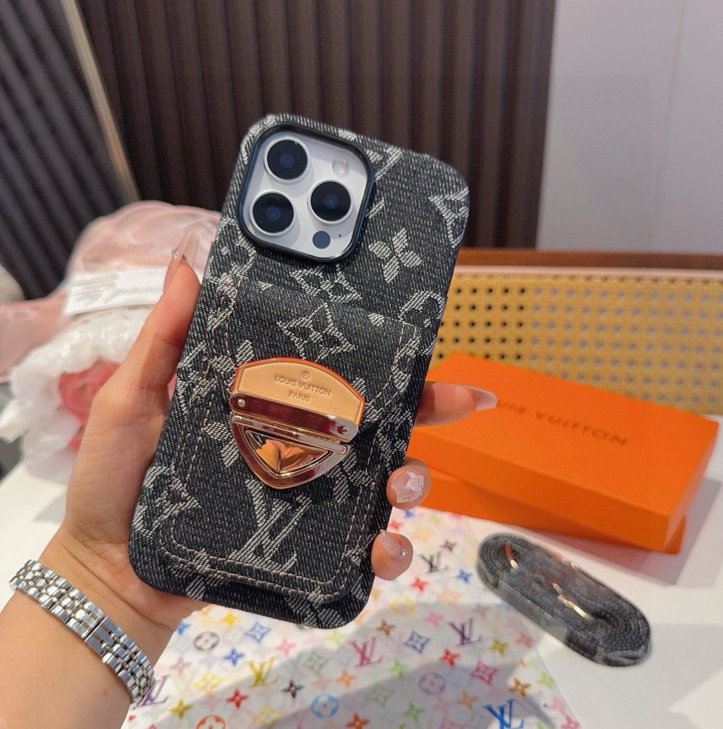 Key Buckle（钥匙扣） Style Denim Phone Case Lookbook Reference image 2