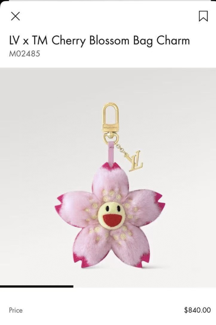 lv钥匙扣 大号包包挂件，Louis Vuitton 路易威登 樱花🌸 LV X TM CHERRY B