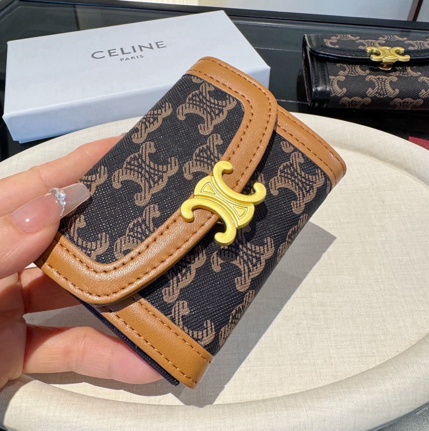 赛琳卡包 零钱包 典雅风琴包卡包 手感真的很赞❗️