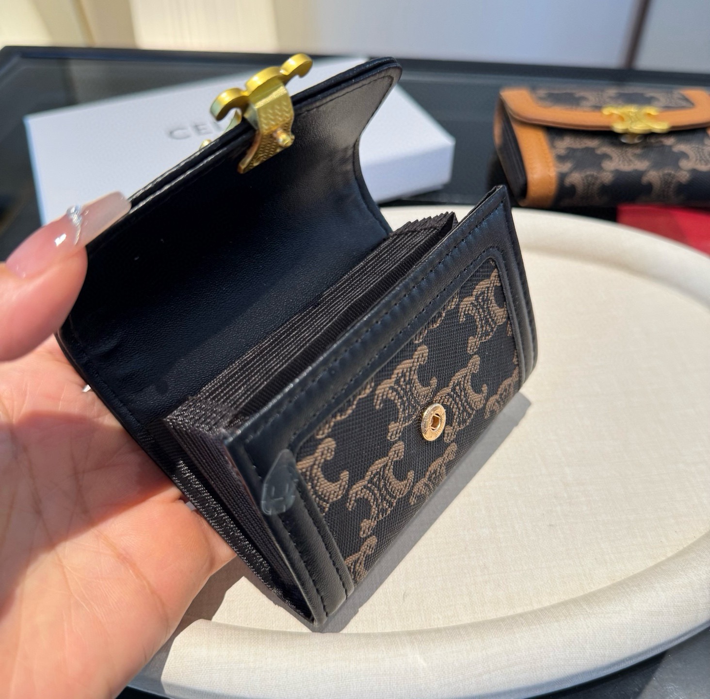 赛琳卡包 零钱包 典雅风琴包卡包 手感真的很赞❗️