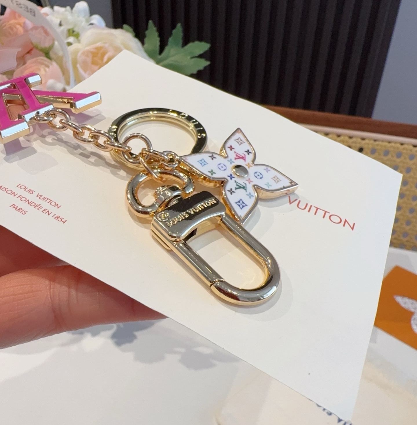 村上隆三彩系列 白三彩 黑三彩 老花 LV 钥匙扣 SPring Street 包饰与钥匙扣 包包挂件 