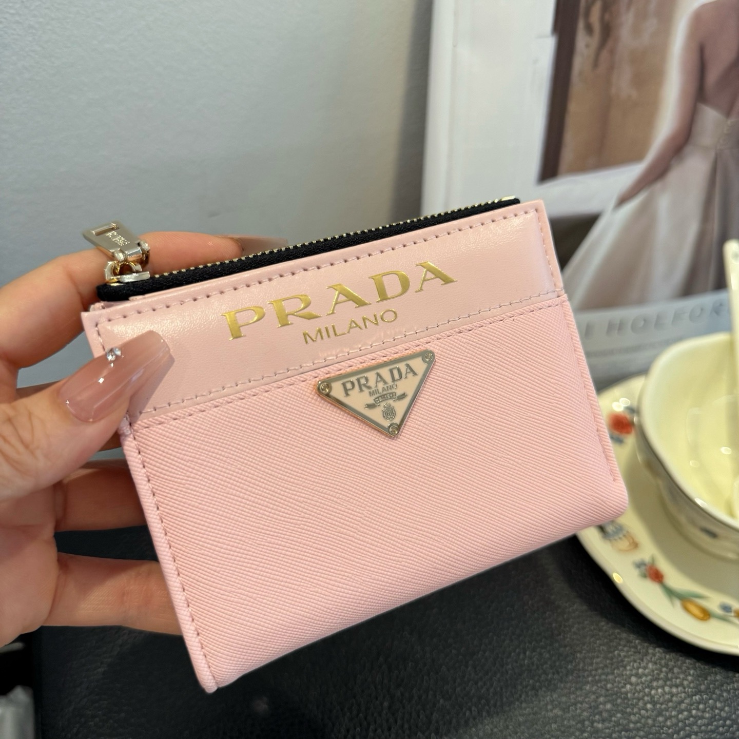 Prada普拉达卡包零钱包两用